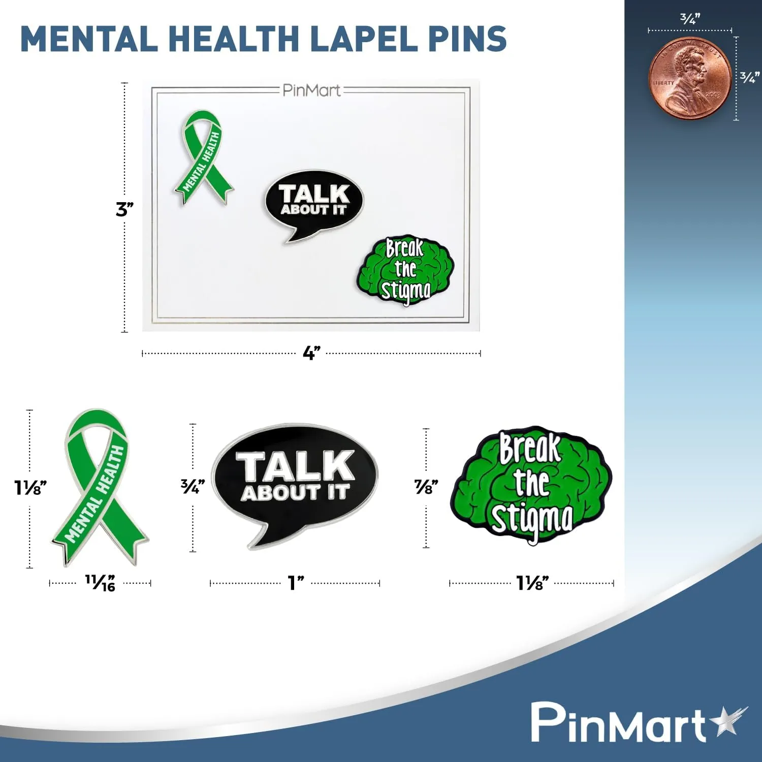 PinMart Mental Health Awareness Enamel Lapel Pin