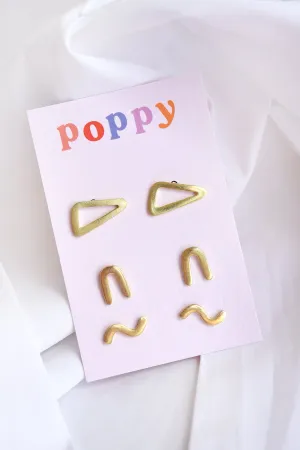 POPPY DOT GOLDEN GIRL STUD PACK