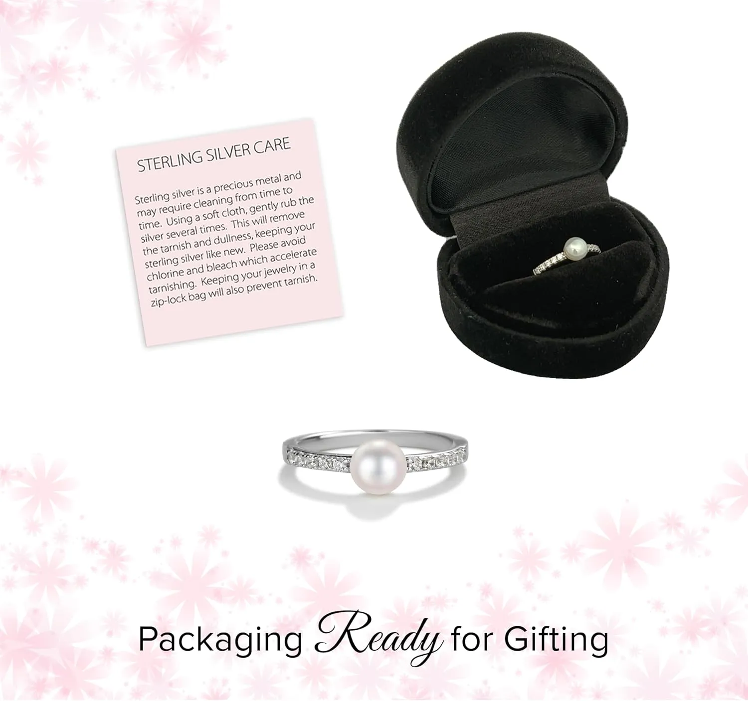 Precious Pieces Sterling Silver Cultured Pearl Baby Ring for Babies, Infants, Little Girls, Kids, Toddler, and Pinky Ring for Teens and Women