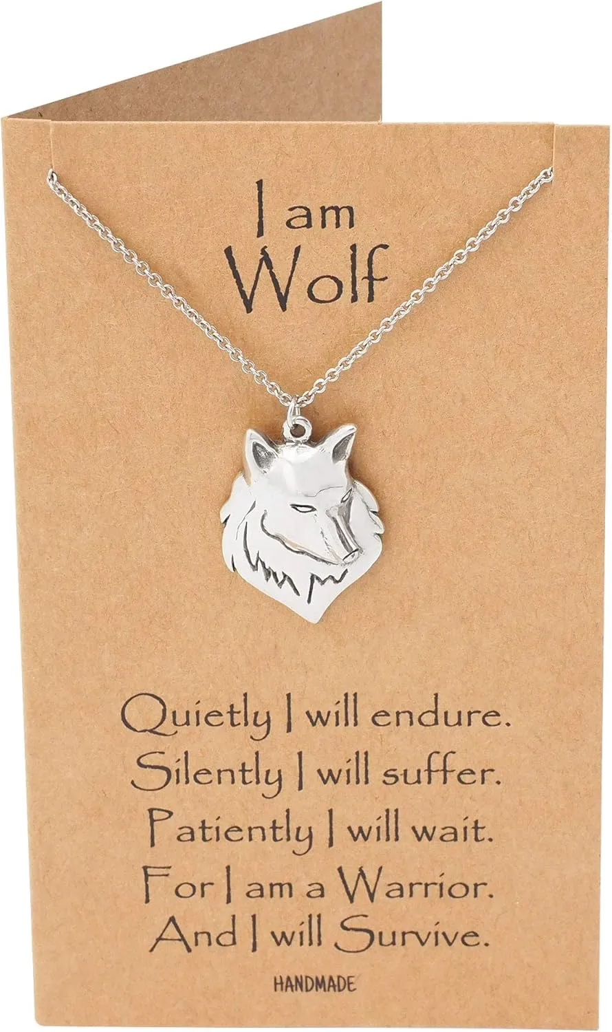 quan jewelry Wolf Necklace, Nature Inspired Pendants, Tribal Inspirational Gifts, Wolf Spirit Necklace