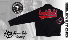 Red & Black Campbellton Road Black Denim Jacket