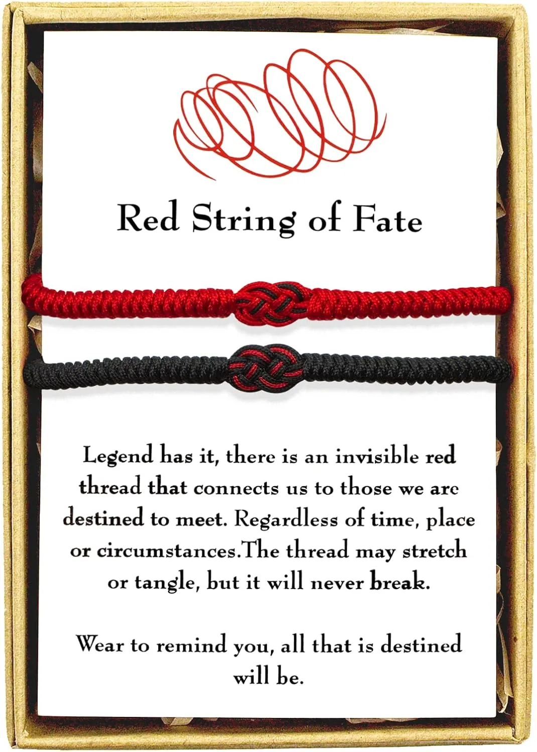 Red String Bracelets Couples Gifts for Boyfriend and Girlfriend Handmade Red String of Fate Bracelets Kabbalah Protection Good Luck Simple Matching Bracelets for Lover Women Men