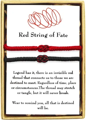 Red String Bracelets Couples Gifts for Boyfriend and Girlfriend Handmade Red String of Fate Bracelets Kabbalah Protection Good Luck Simple Matching Bracelets for Lover Women Men