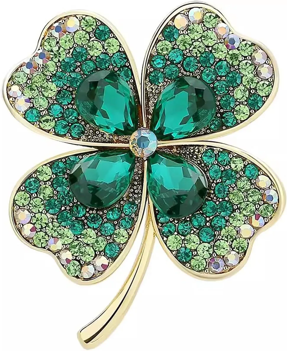 Rose Flowers Brooches Pins Women's Fashion Crystal Pins Tulip Brooch Alloy Rhinestone Leaf Brooch