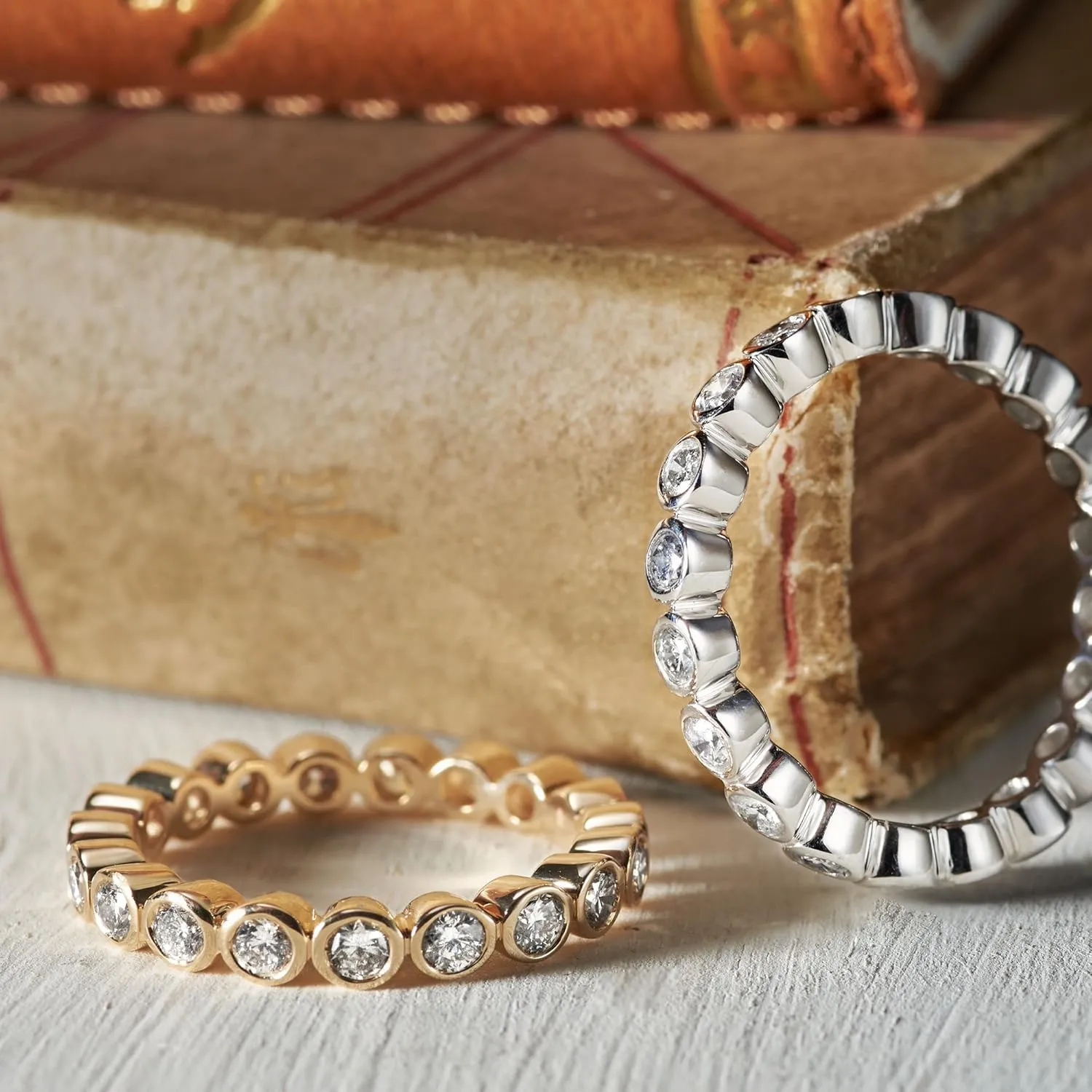 Ross-Simons 1.00 ct. t.w. Bezel-Set Diamond Eternity Band in 14kt Yellow Gold