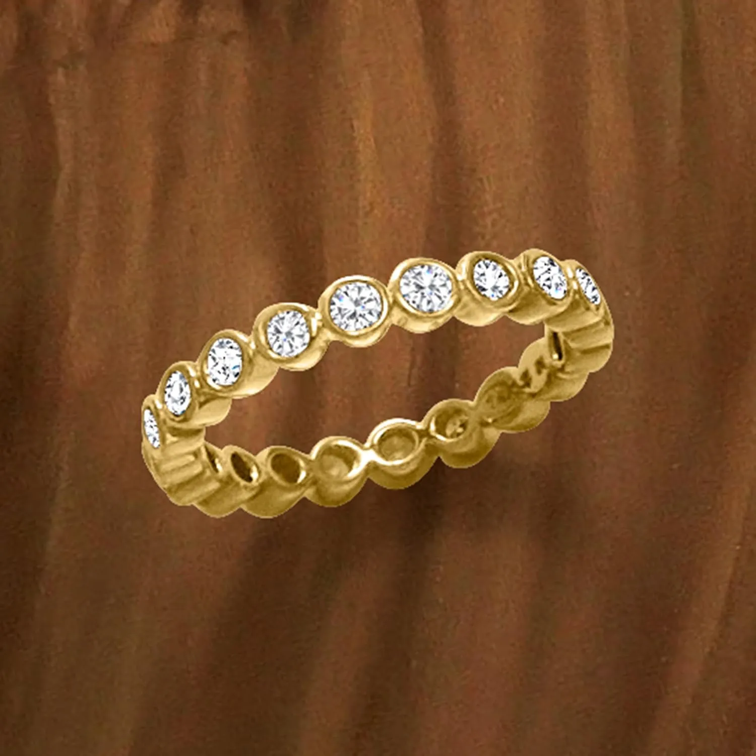 Ross-Simons 1.00 ct. t.w. Bezel-Set Diamond Eternity Band in 14kt Yellow Gold