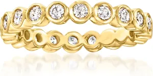 Ross-Simons 1.00 ct. t.w. Bezel-Set Diamond Eternity Band in 14kt Yellow Gold