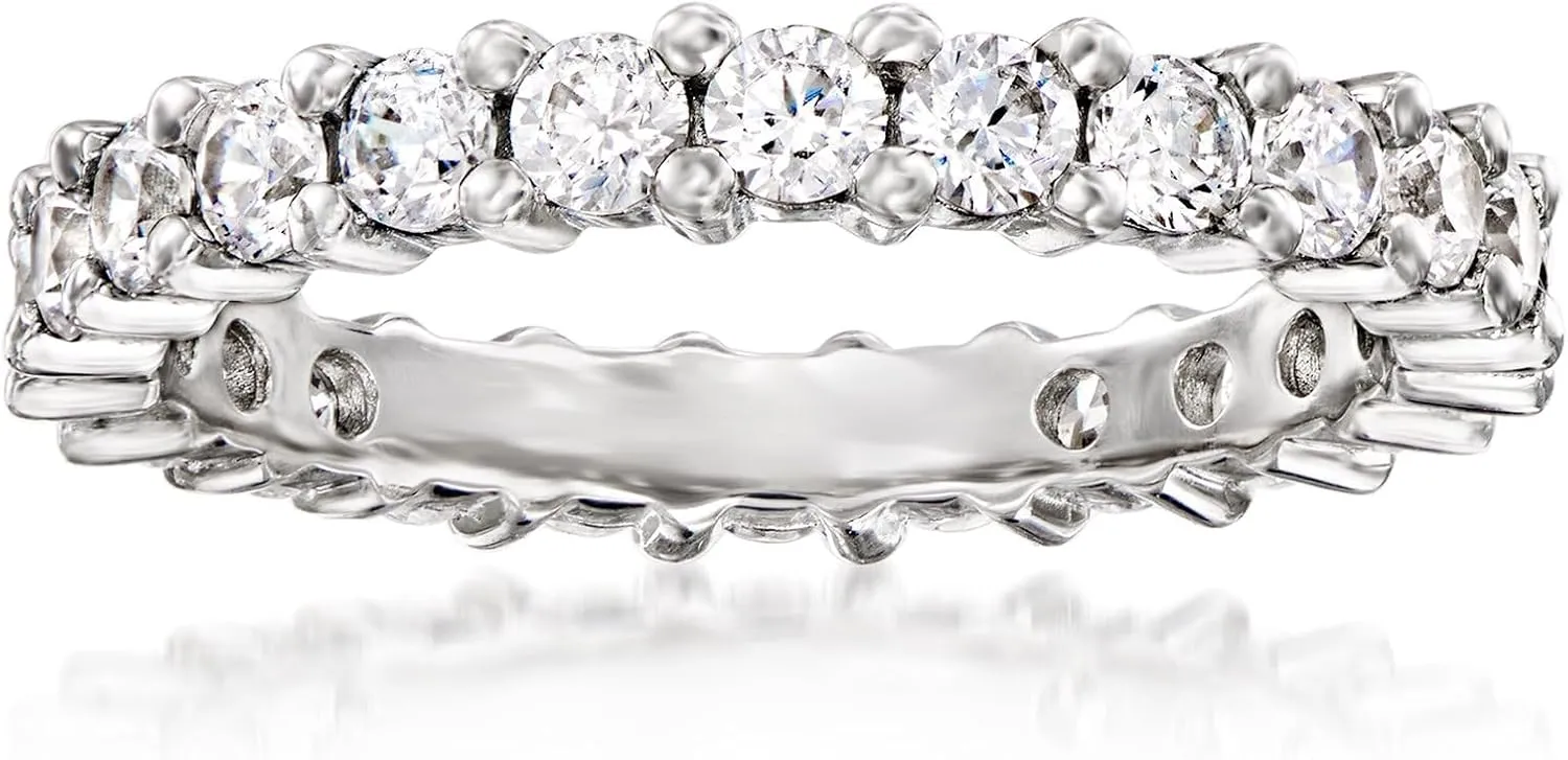 Ross-Simons 1.25 ct. t.w. CZ Eternity Band in Sterling Silver