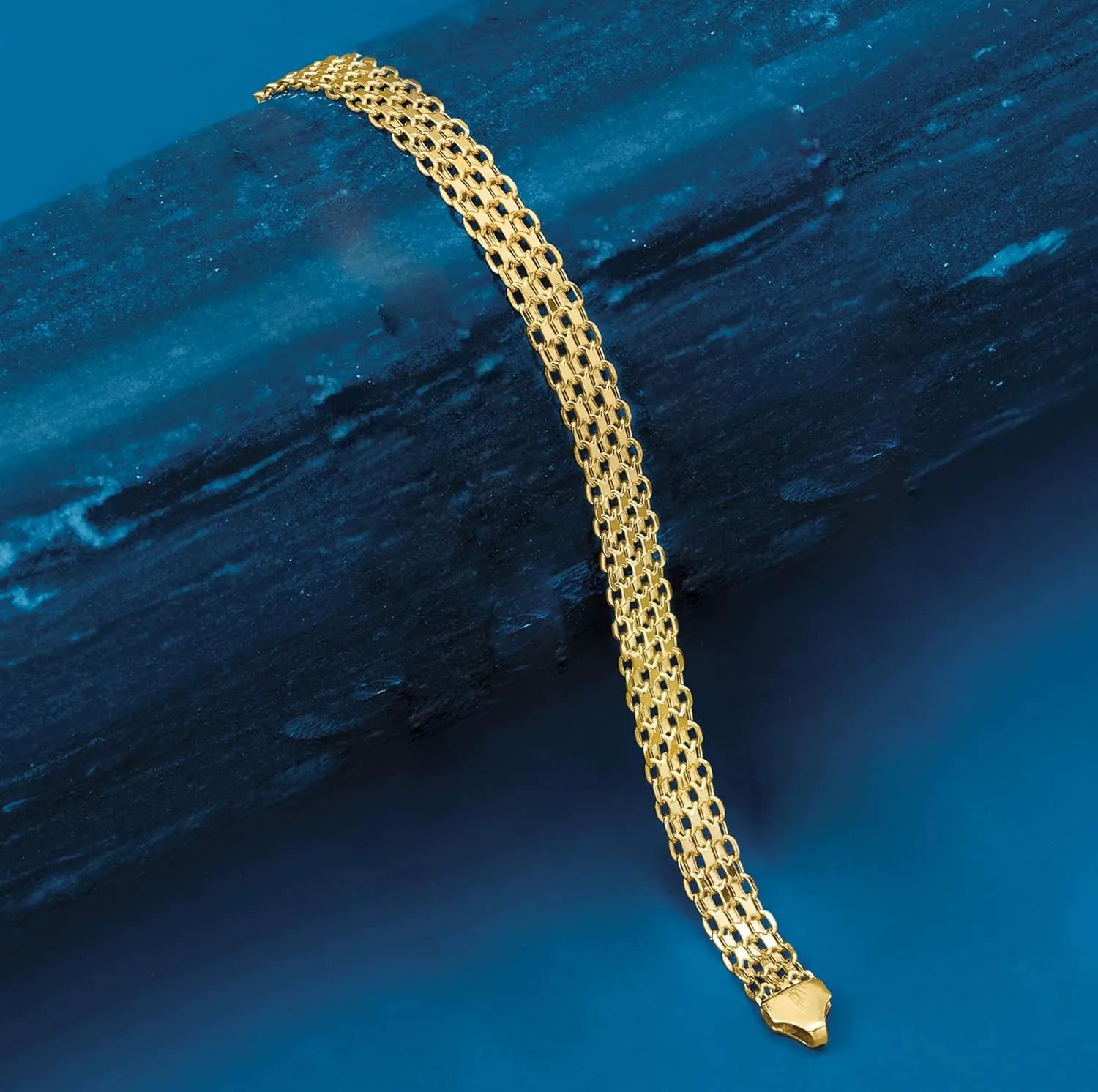 Ross-Simons Italian 18kt Yellow Gold Bismark-Link Bracelet