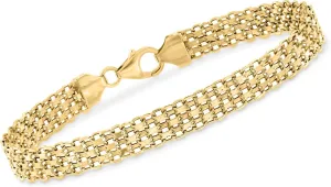 Ross-Simons Italian 18kt Yellow Gold Bismark-Link Bracelet