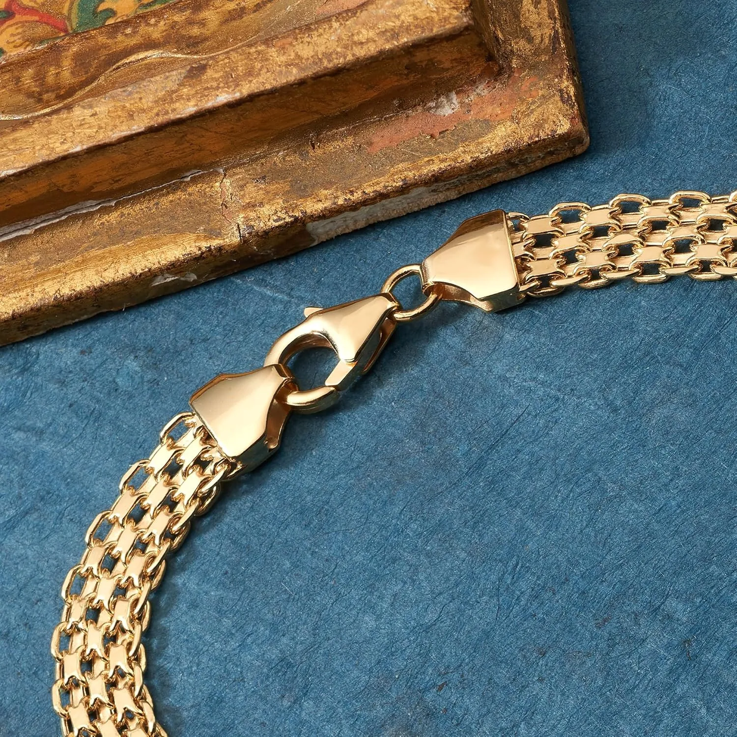 Ross-Simons Italian 18kt Yellow Gold Bismark-Link Bracelet