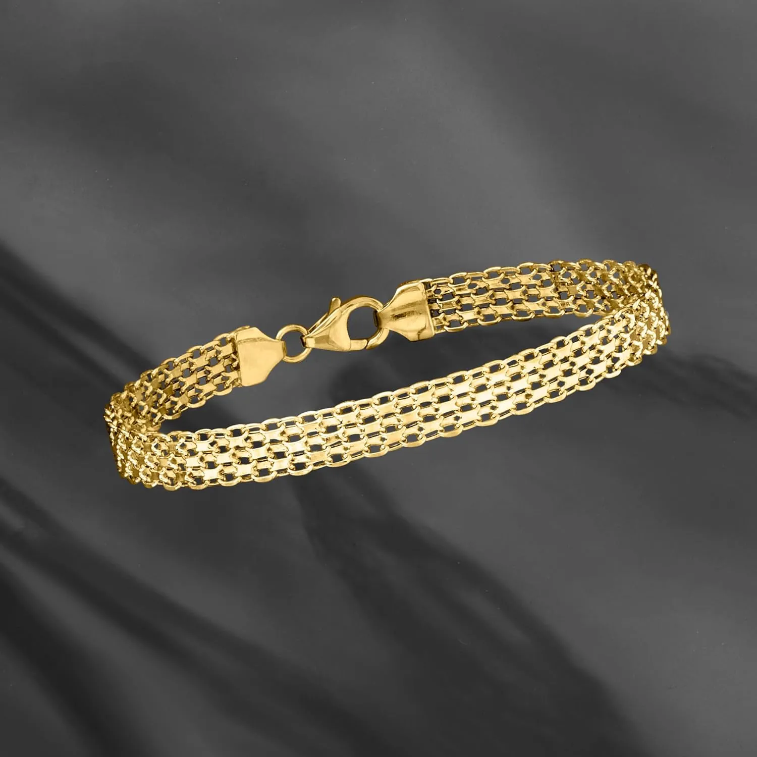 Ross-Simons Italian 18kt Yellow Gold Bismark-Link Bracelet