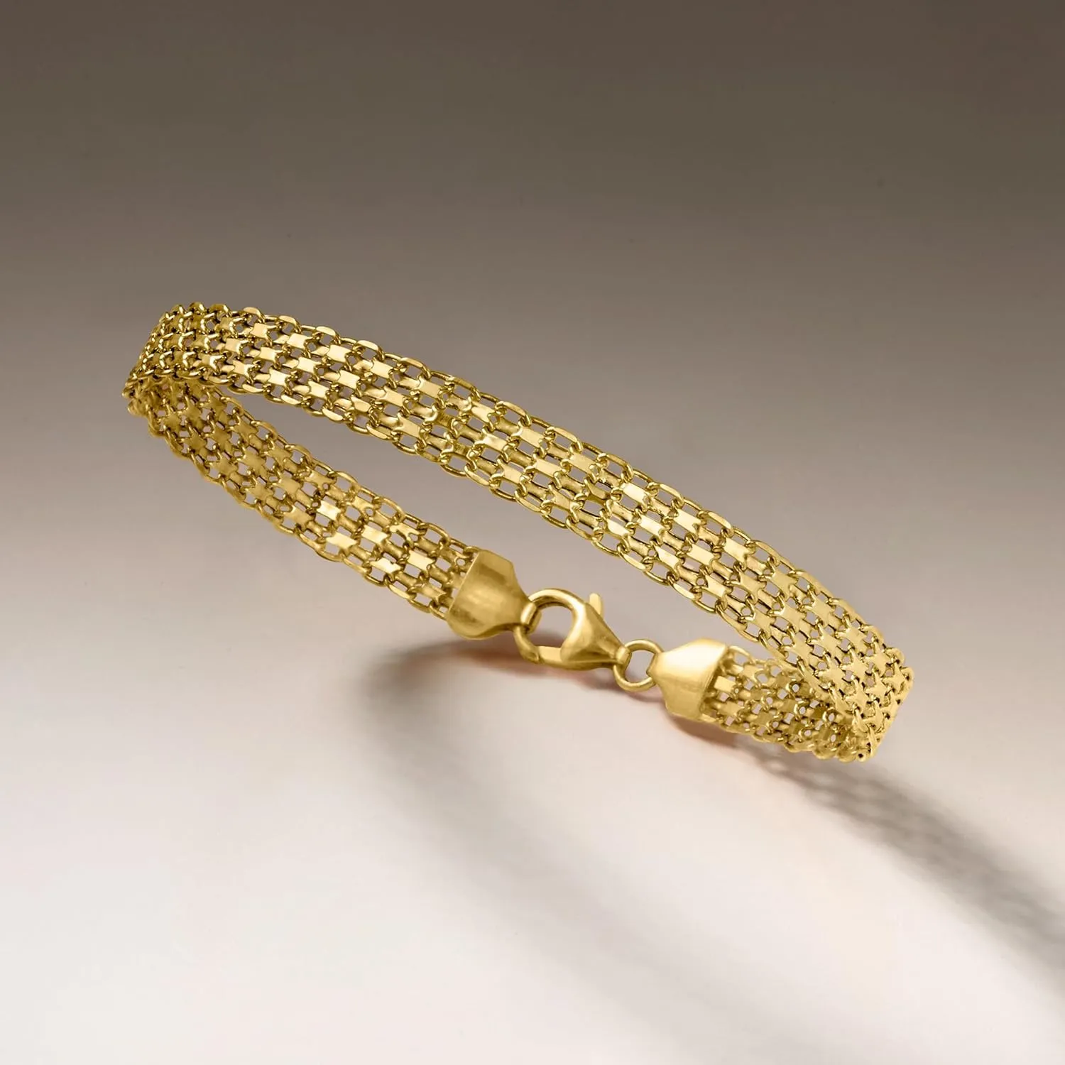 Ross-Simons Italian 18kt Yellow Gold Bismark-Link Bracelet
