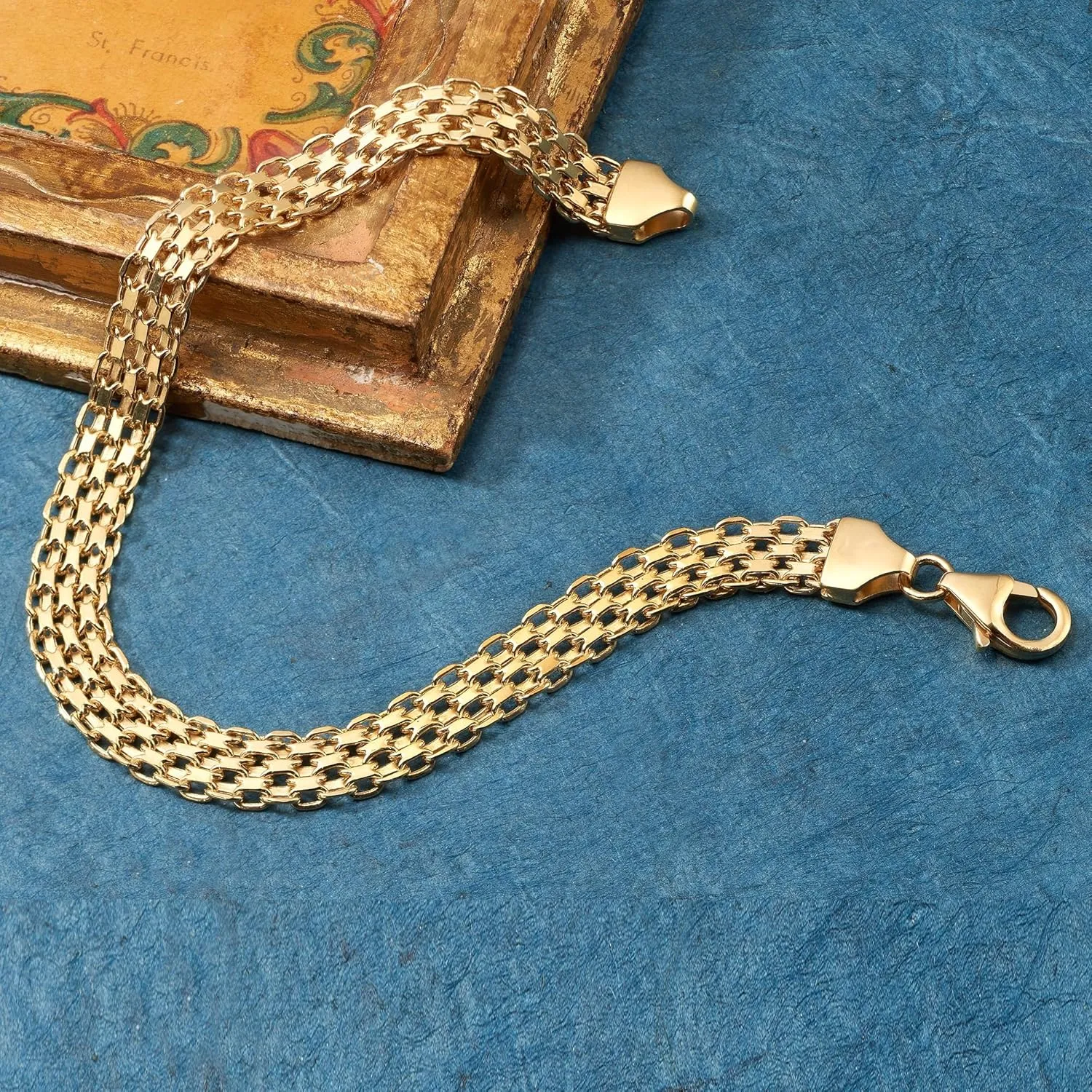 Ross-Simons Italian 18kt Yellow Gold Bismark-Link Bracelet