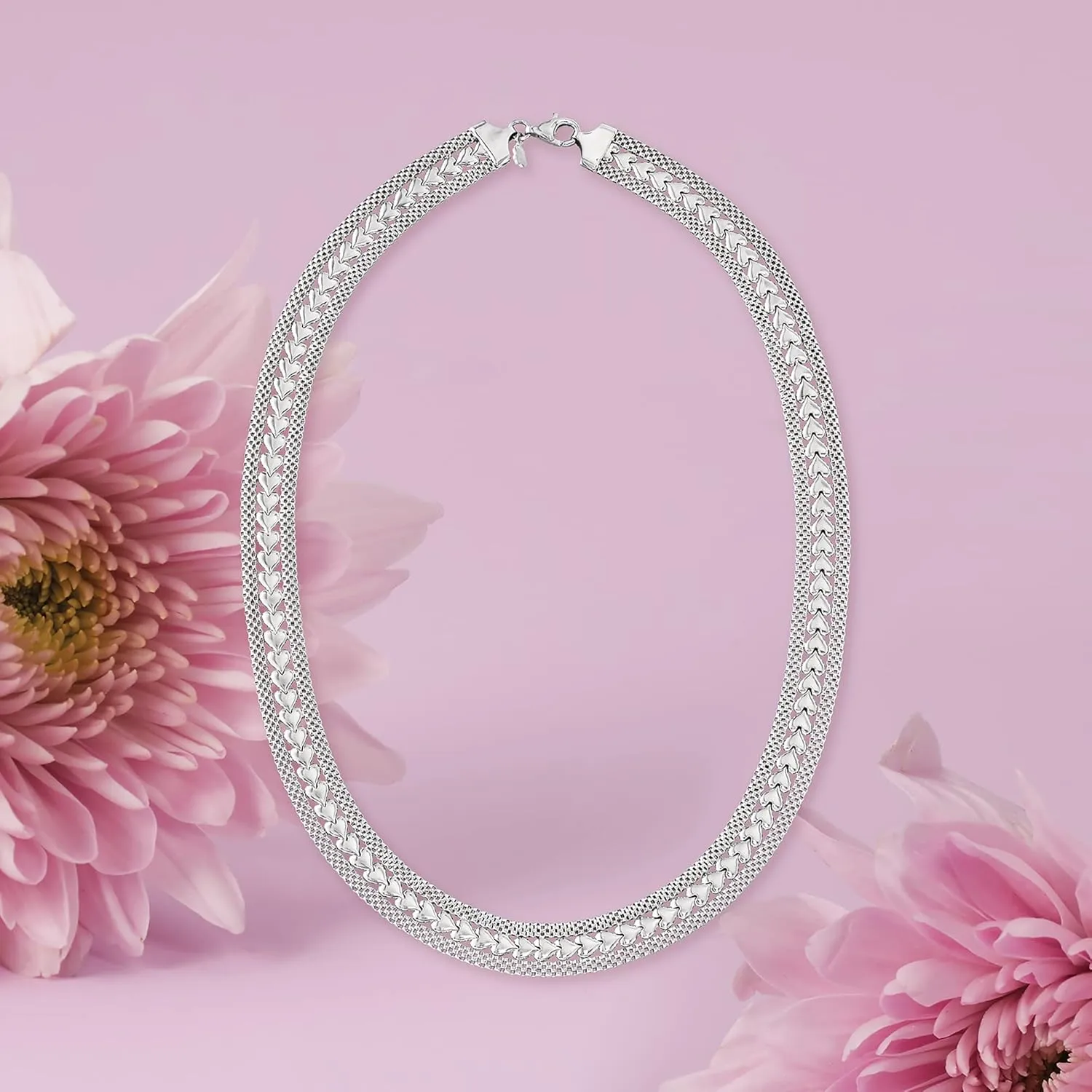 Ross-Simons Italian Sterling Silver Heart Necklace