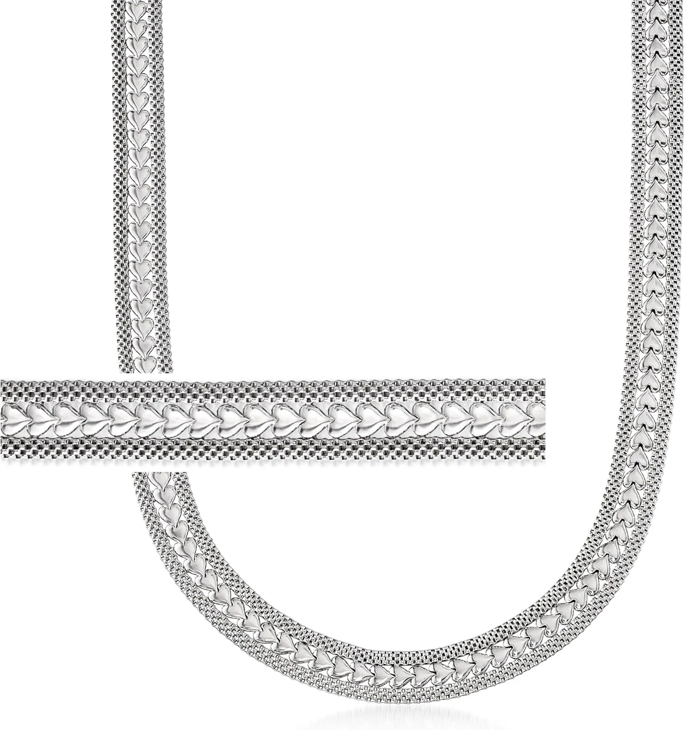 Ross-Simons Italian Sterling Silver Heart Necklace