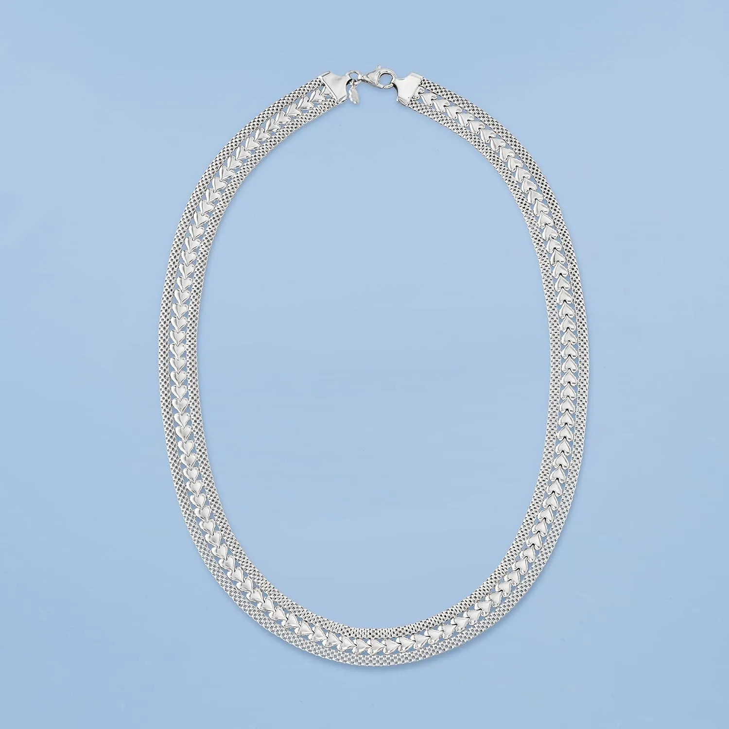 Ross-Simons Italian Sterling Silver Heart Necklace