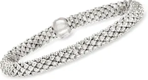 Ross-Simons Italian Sterling Silver Popcorn-Link Bracelet