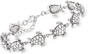 Ross-Simons Sterling Silver Sea Turtle Bracelet