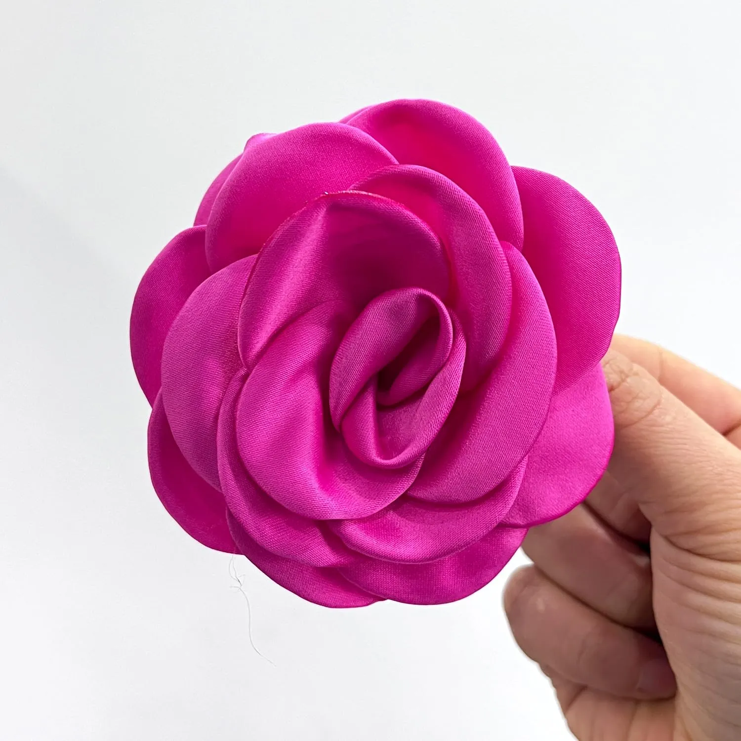 Sanrich Women's Brooches 4pcs Rose Flower Hair Clip Mexican Hair Flowers Clips Hairpin Brooch Tea Party Hats Headpieces (hot pink)