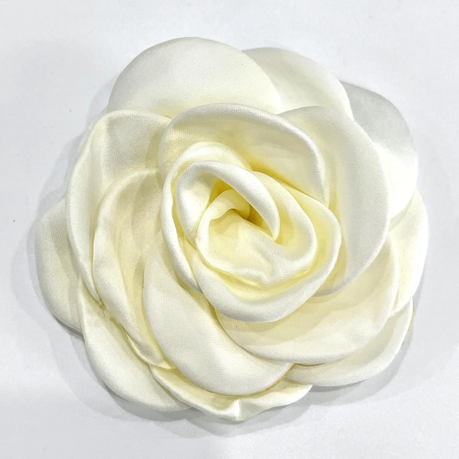 Sanrich Women's Brooches 4pcs Rose Flower Hair Clip Mexican Hair Flowers Clips Hairpin Brooch Tea Party Hats Headpieces (off white)