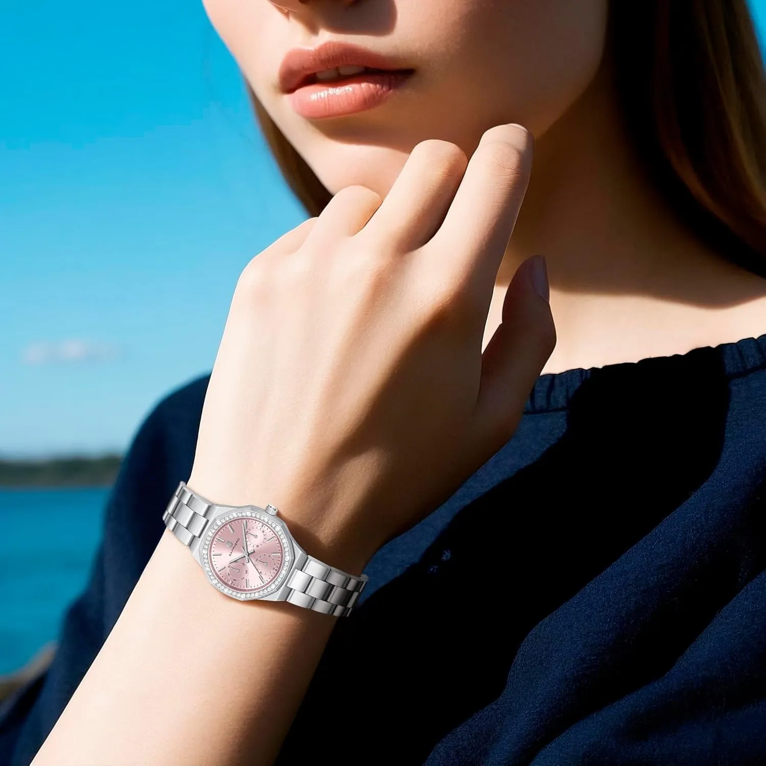 SAPPHERO Wrist Watch for Women Luxury Ladies Watches Women's Bracelet Watch Small Stainless Steel Analog 5ATM Waterproof Watches for Women