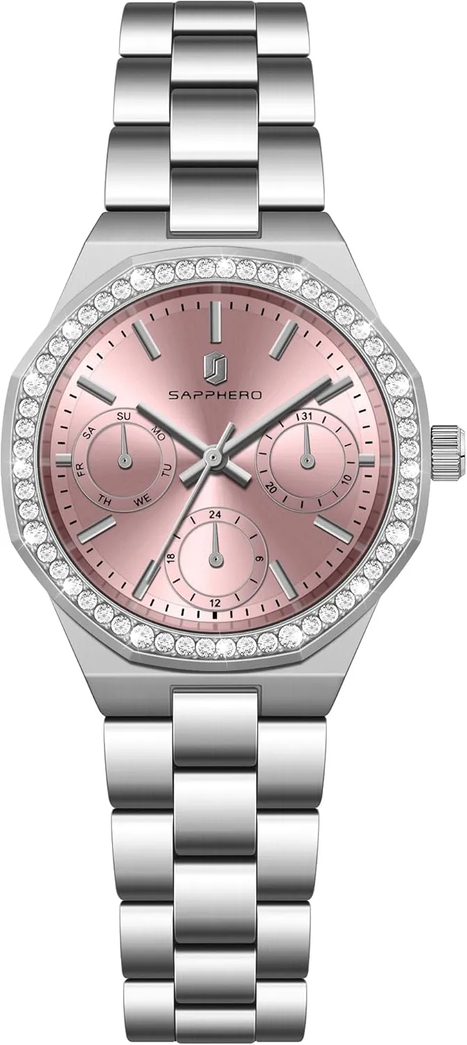 SAPPHERO Wrist Watch for Women Luxury Ladies Watches Women's Bracelet Watch Small Stainless Steel Analog 5ATM Waterproof Watches for Women