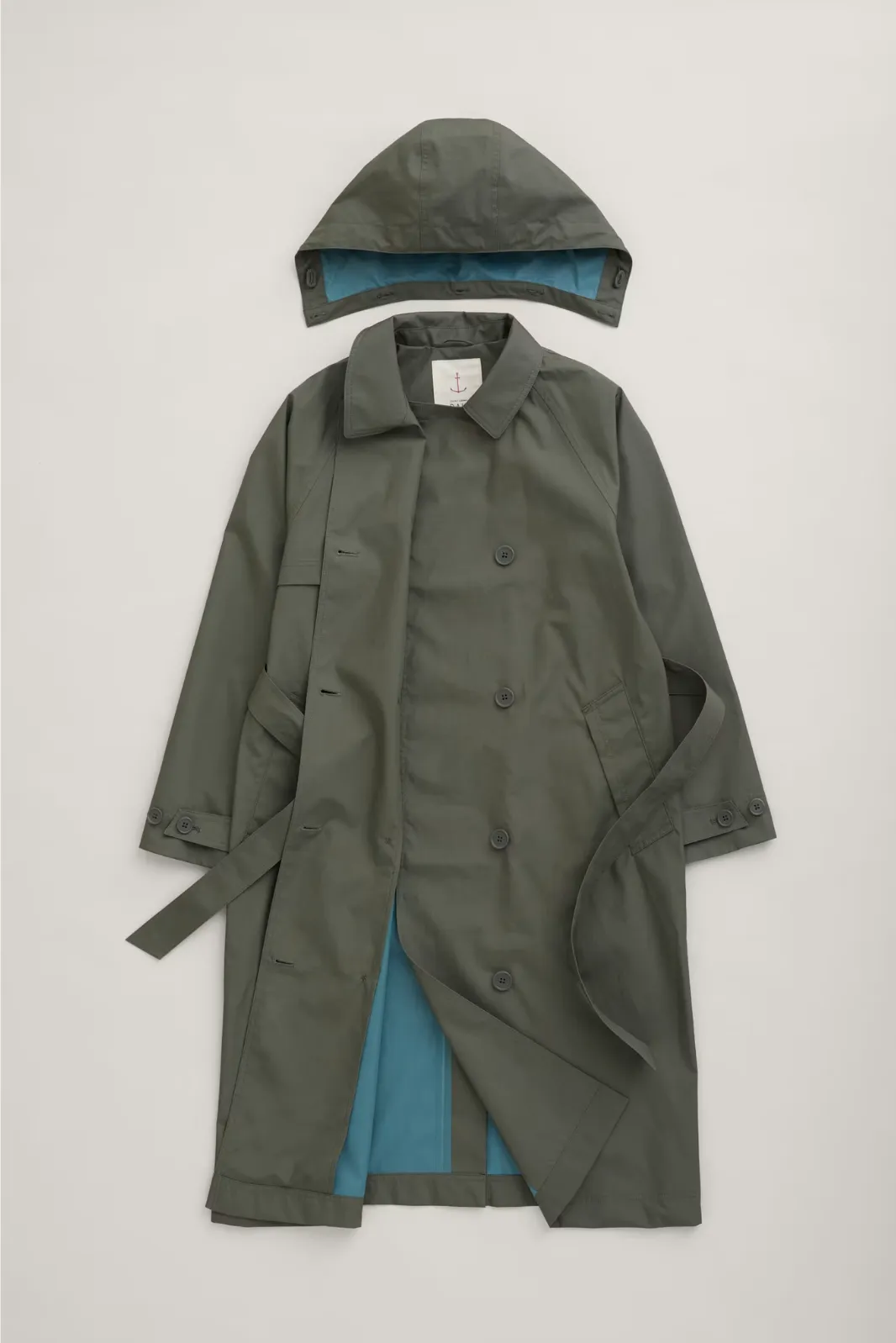 Seasalt Penweathers Trench Coat - Light Nori