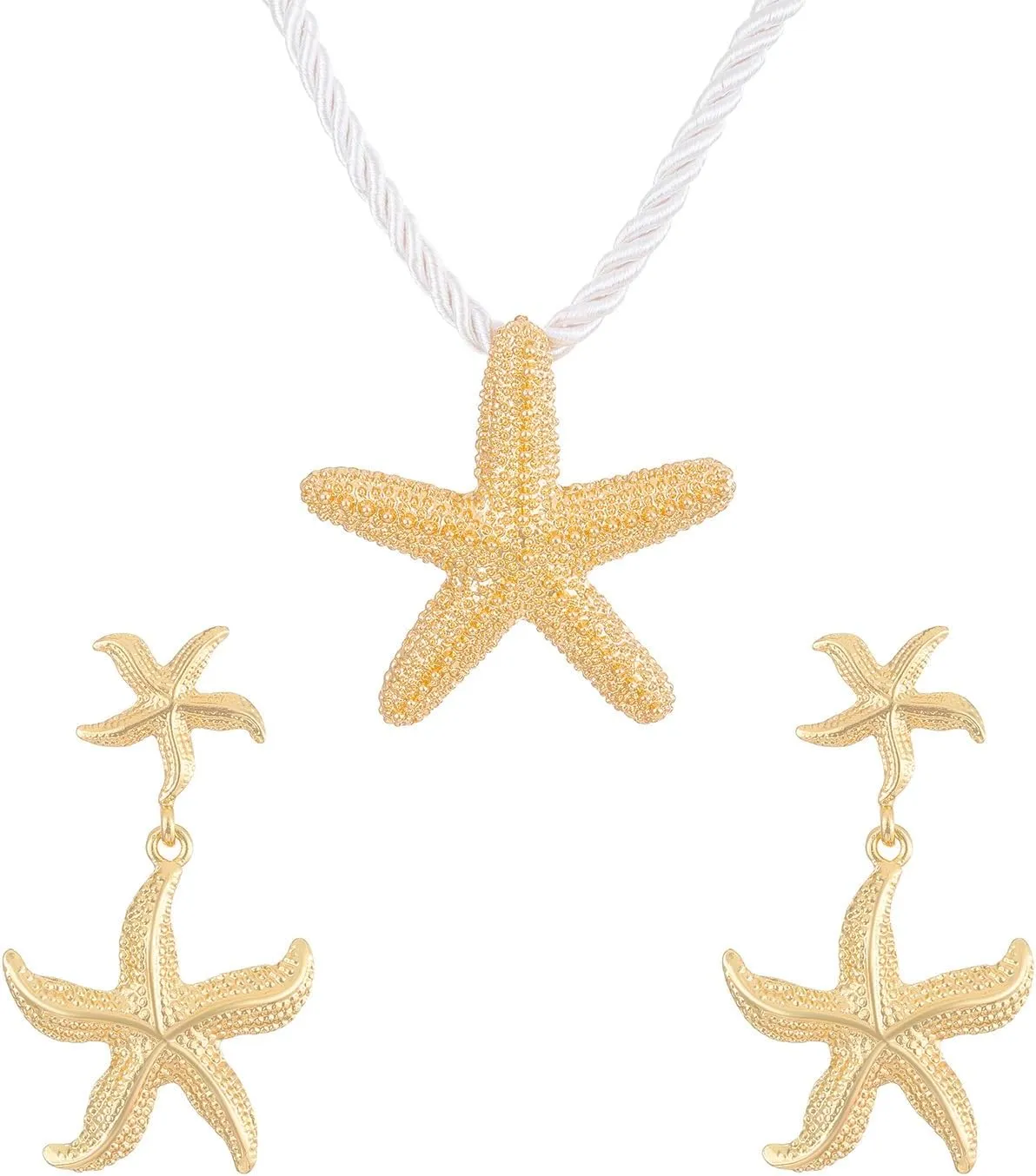 Seashell Necklace for Women Starfish Necklace Summer Beach Charm Necklaces Trendy Boho Pearl Shell Necklaces Summer Outfits for Women Beach Starfish Earrings Vacation Earrings Seashell Jewelry