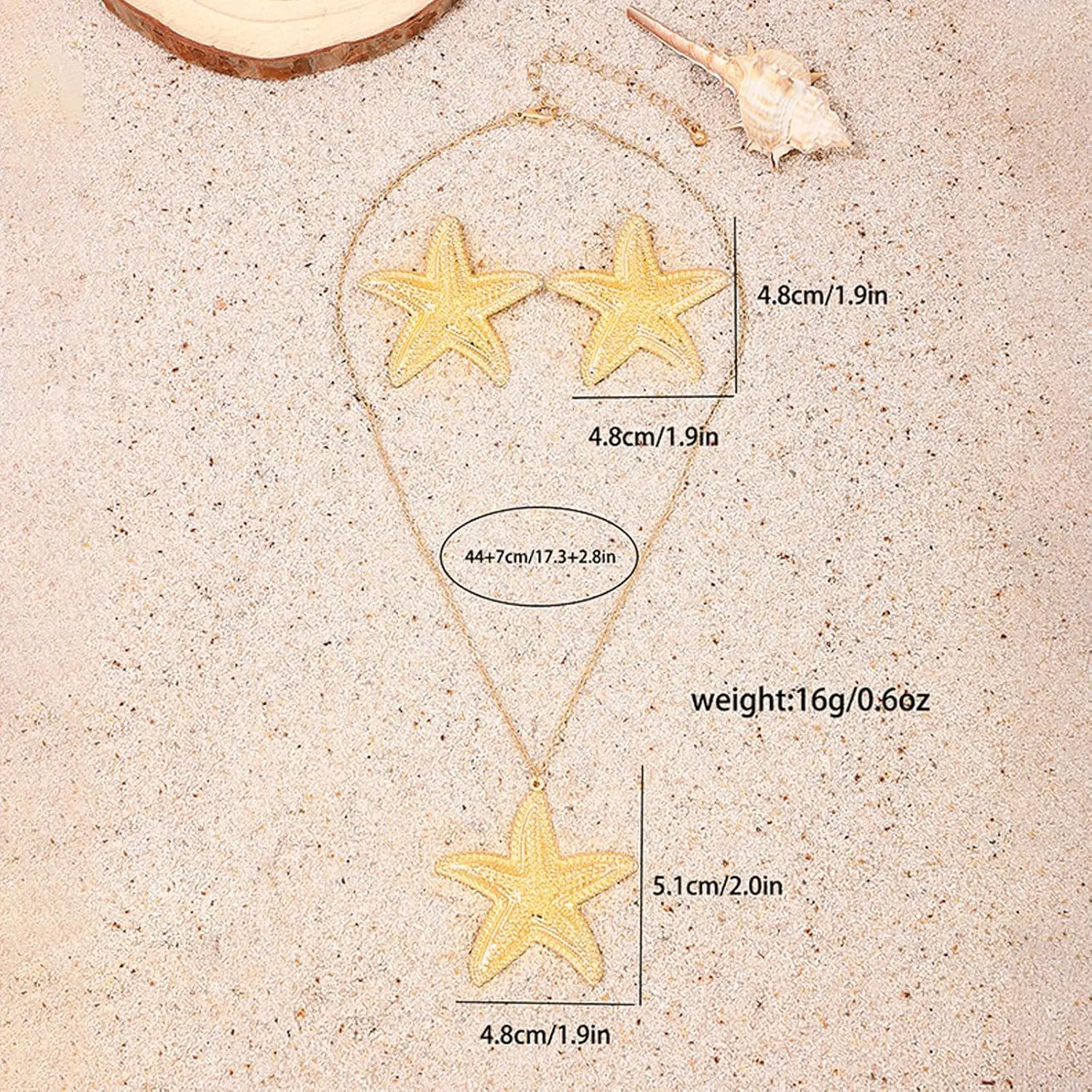 Seashell Necklace for Women Starfish Necklace Summer Beach Charm Necklaces Trendy Boho Pearl Shell Necklaces Summer Outfits for Women Beach Starfish Earrings Vacation Earrings Seashell Jewelry