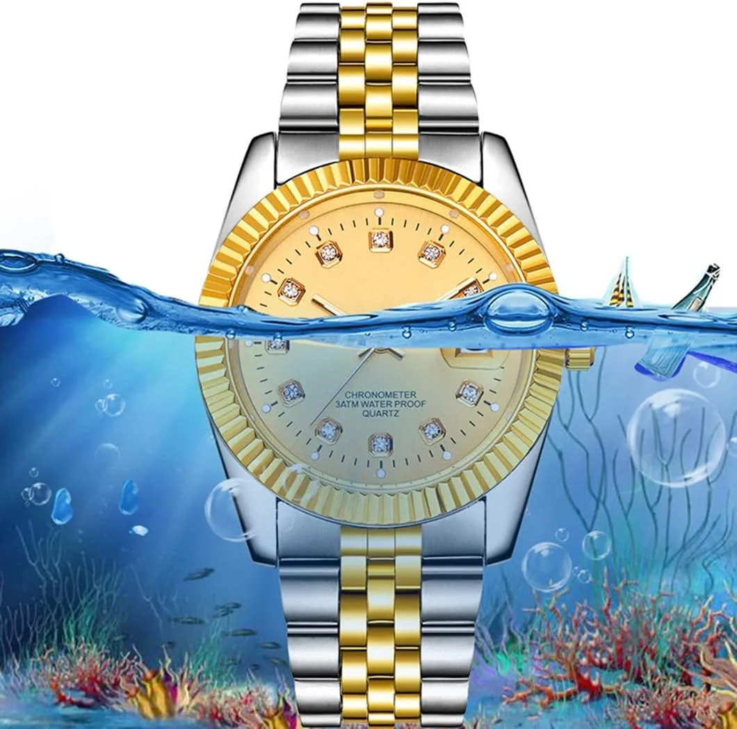 SENRUD Men's Classic Design Analog Quartz Watches Fashion Business Watch Stainless Steel Waterproof Date Casual Wrist Watch for Men
