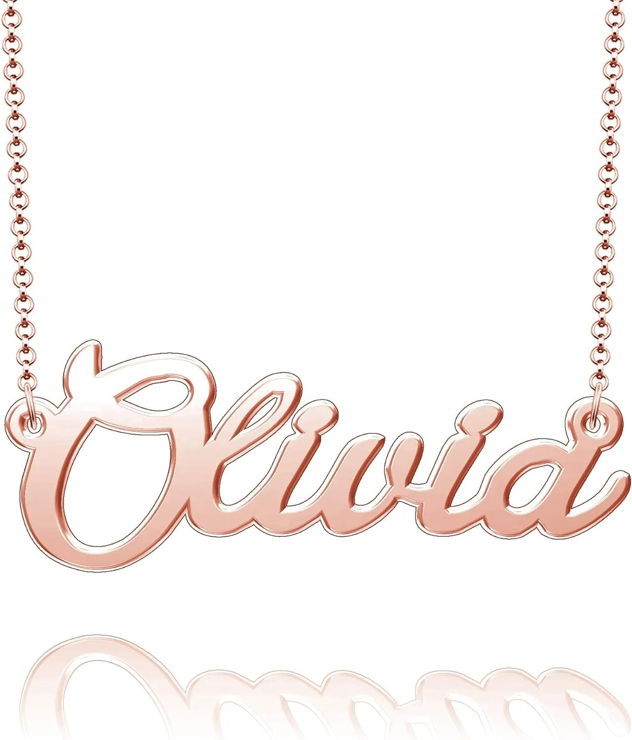 Silver Necklaces Women Personalized Custom Name Sterling Silver Dad Platinum