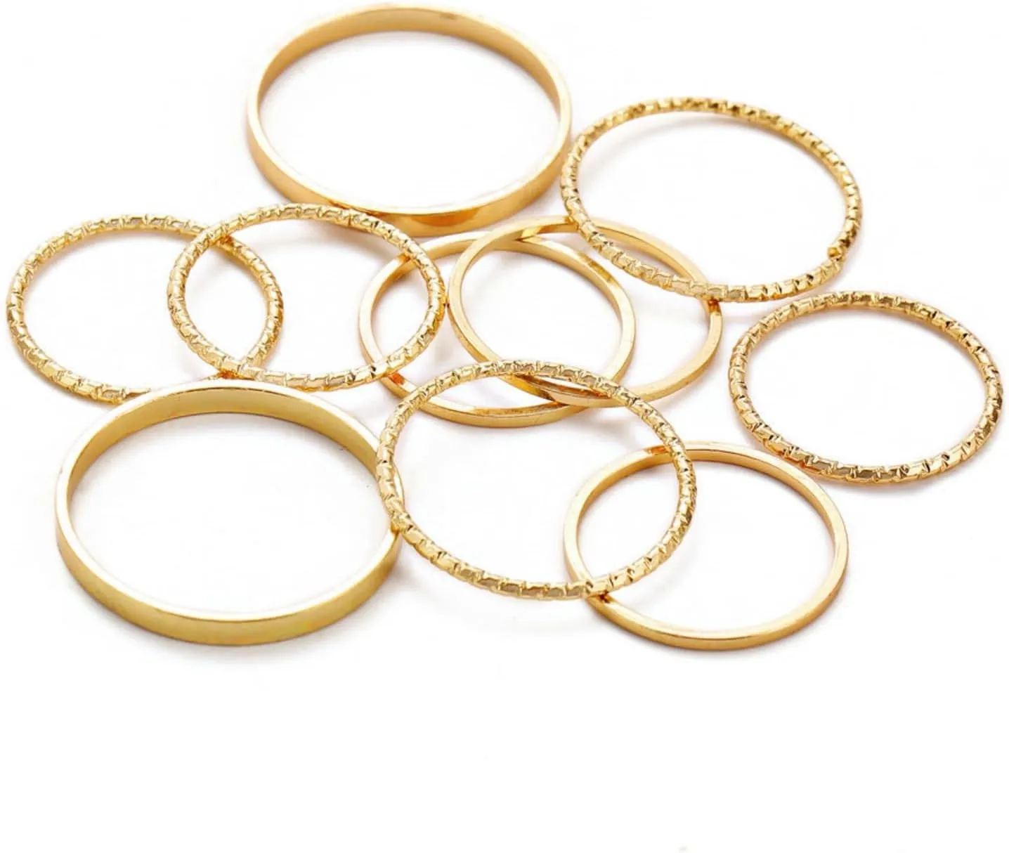 Simple Knuckle Rings Set for Women,Vintage Stackable Joint Finger Midi Rings Dainty Cute Rings Pack Festival Jewelry