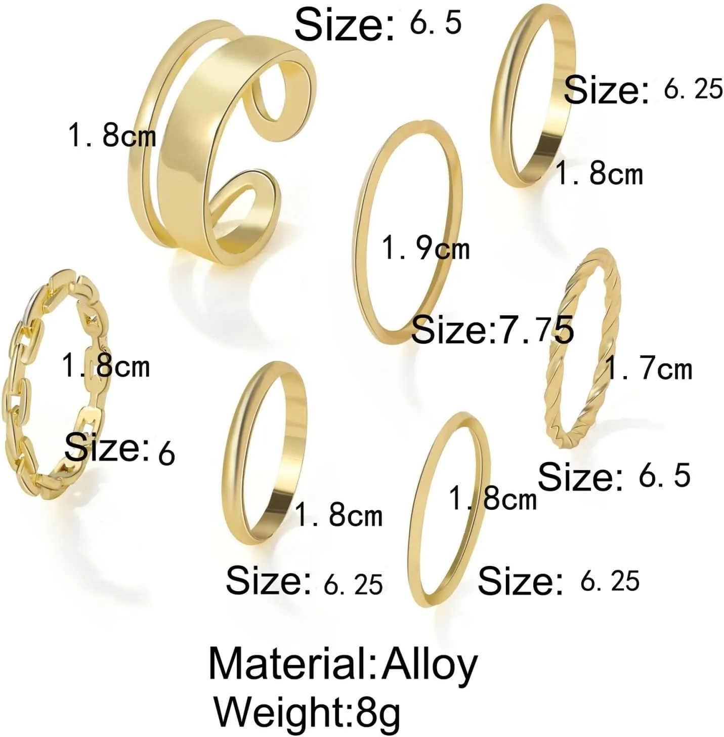 Simple Knuckle Rings Set for Women,Vintage Stackable Joint Finger Midi Rings Dainty Cute Rings Pack Festival Jewelry