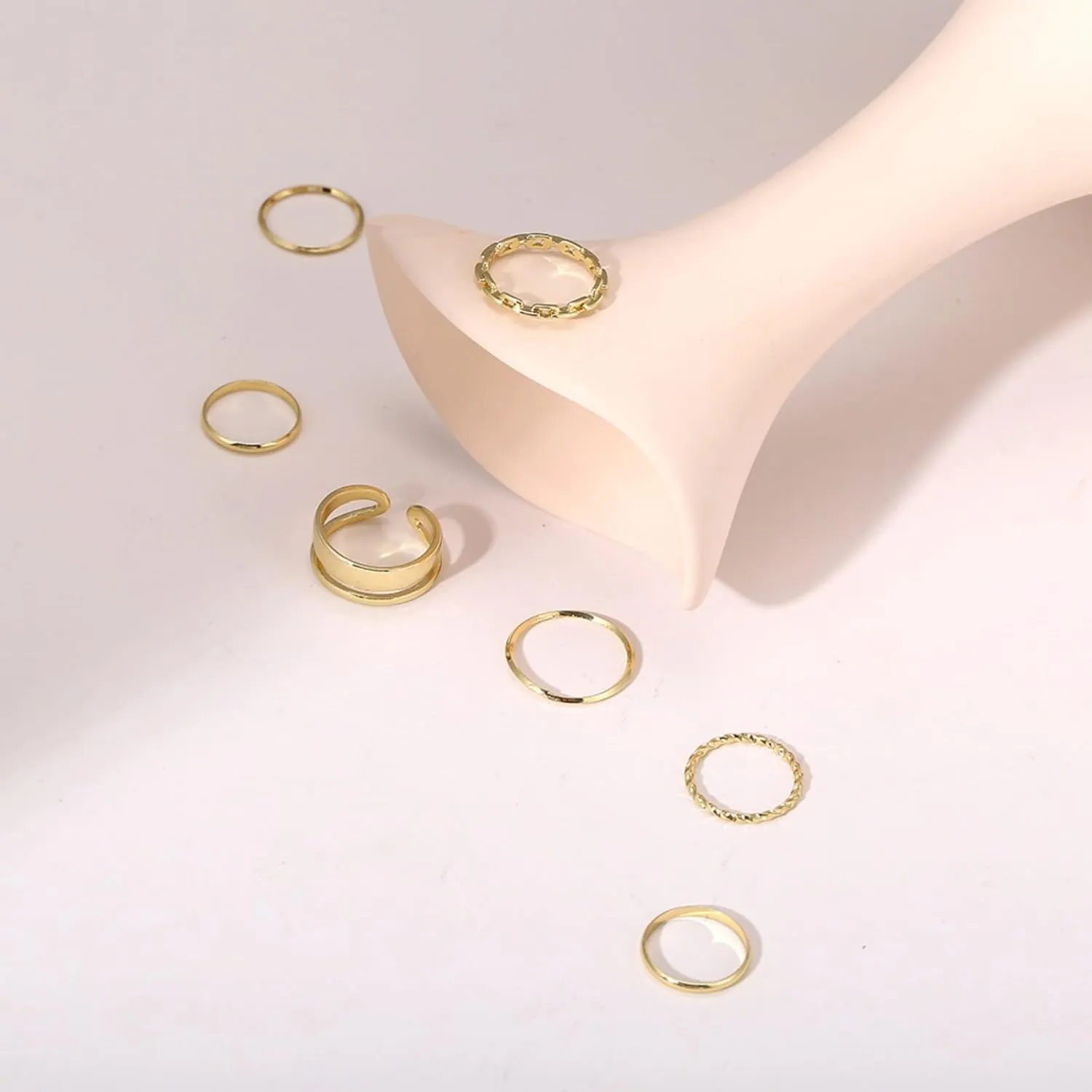 Simple Knuckle Rings Set for Women,Vintage Stackable Joint Finger Midi Rings Dainty Cute Rings Pack Festival Jewelry