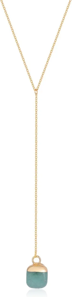 S.J JEWELRY Womens Handmade CZ Simple Delicate 14K Gold Plated/Rose Gold Plated/Silver Plated Lariat Simple Baton Adjustable Y Necklace