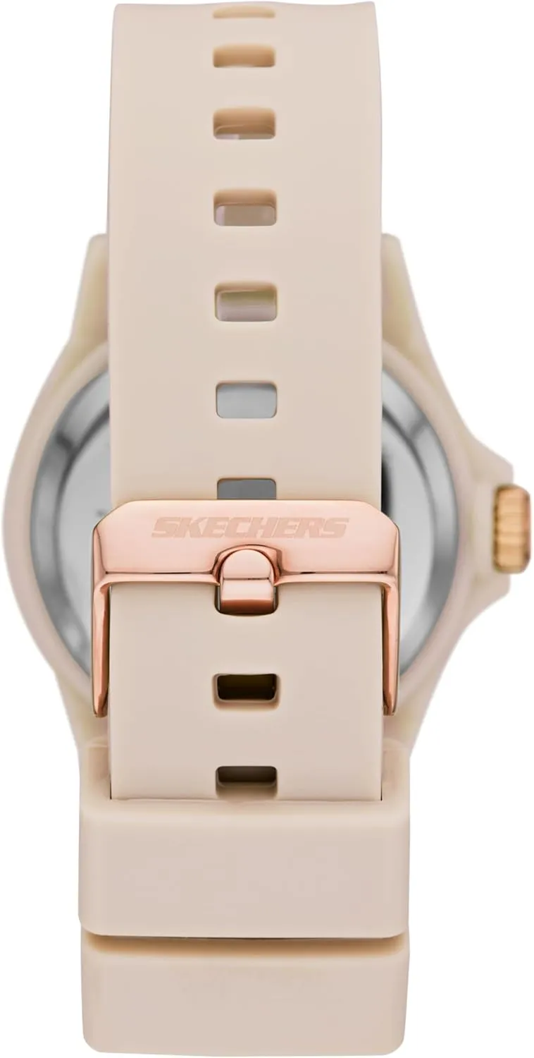 Skechers Women's Rosencrans Mid Quartz Plastic and Silicone Casual Sports Watch