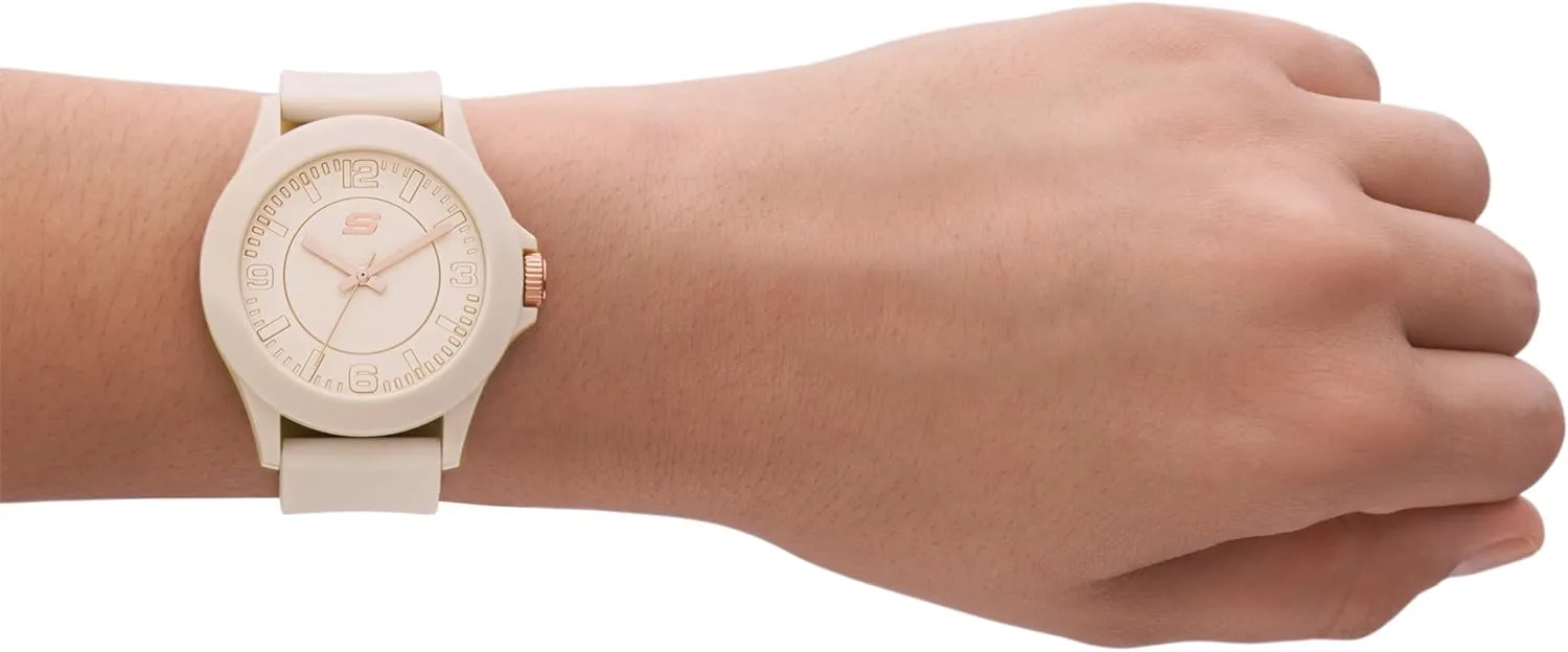 Skechers Women's Rosencrans Mid Quartz Plastic and Silicone Casual Sports Watch