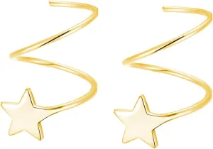 SLUYNZ 925 Sterling Silver Star Cuff Earrings for Women Teens Fashion Star Earrings Wrap