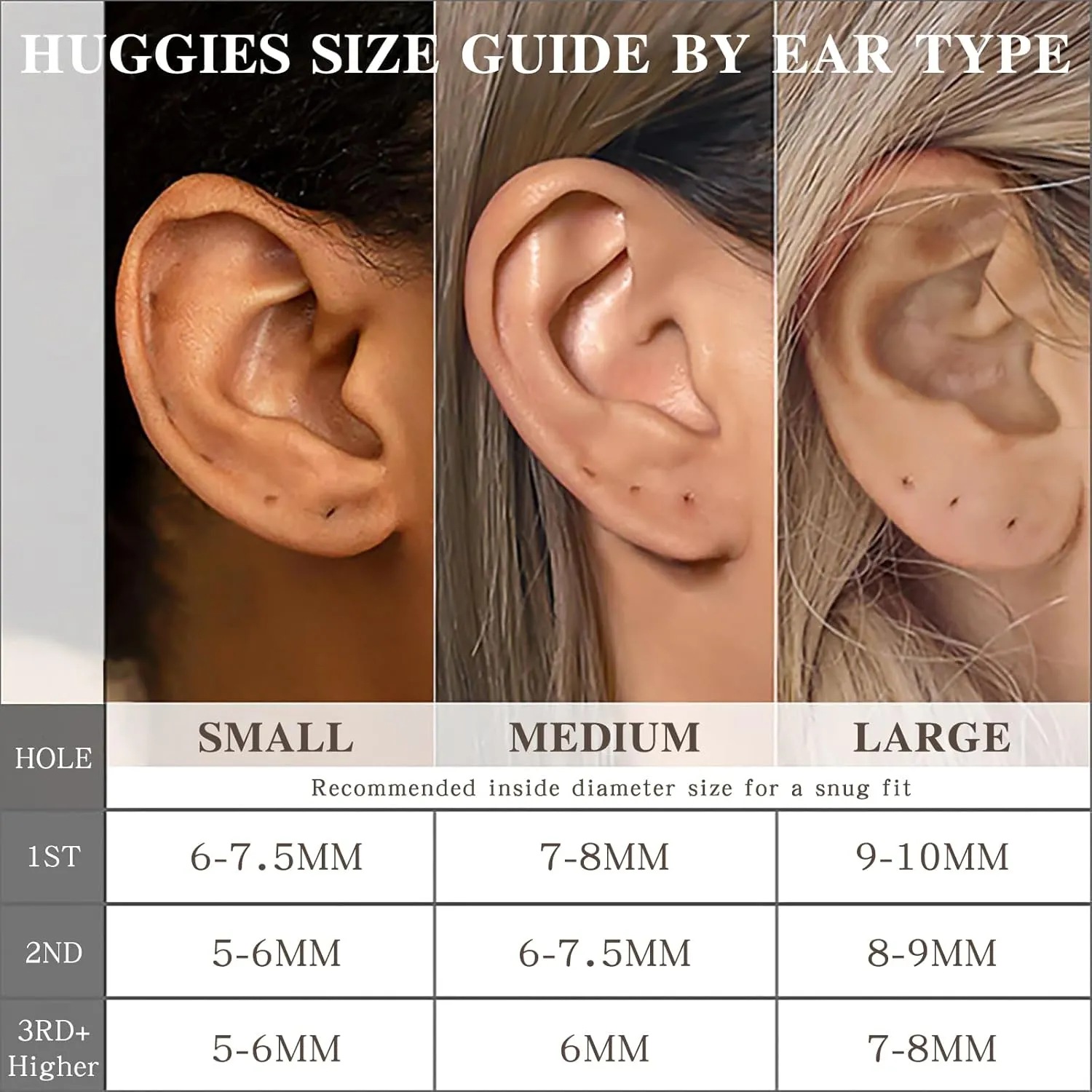 Small Hoop Earrings for Women, Diamond Stud Huggie Cartilage Earrings Set for Multiple Piercing, 3 Pairs Trendy Jewelry Gifts