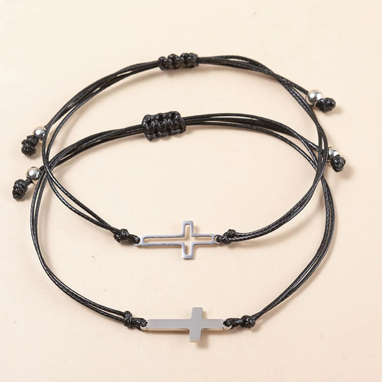SNORSO Cross Matching Bracelets Gifts Ideas for Daughter Son Mother Father - Mother Daughter/Son Bracelets, Father Daughter/Son Bracelets Fathers Day Mothers Day Christmas Birthday Jewellery Gifts