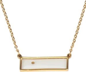 SPUNKYsoul Handmade Mustard Seed Necklaces for Women (Rectangle Bar Gold)