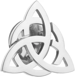Stainless Steel Celtic Knot Symbol Brooches and Pin for Men Religious Amulet Jewelry