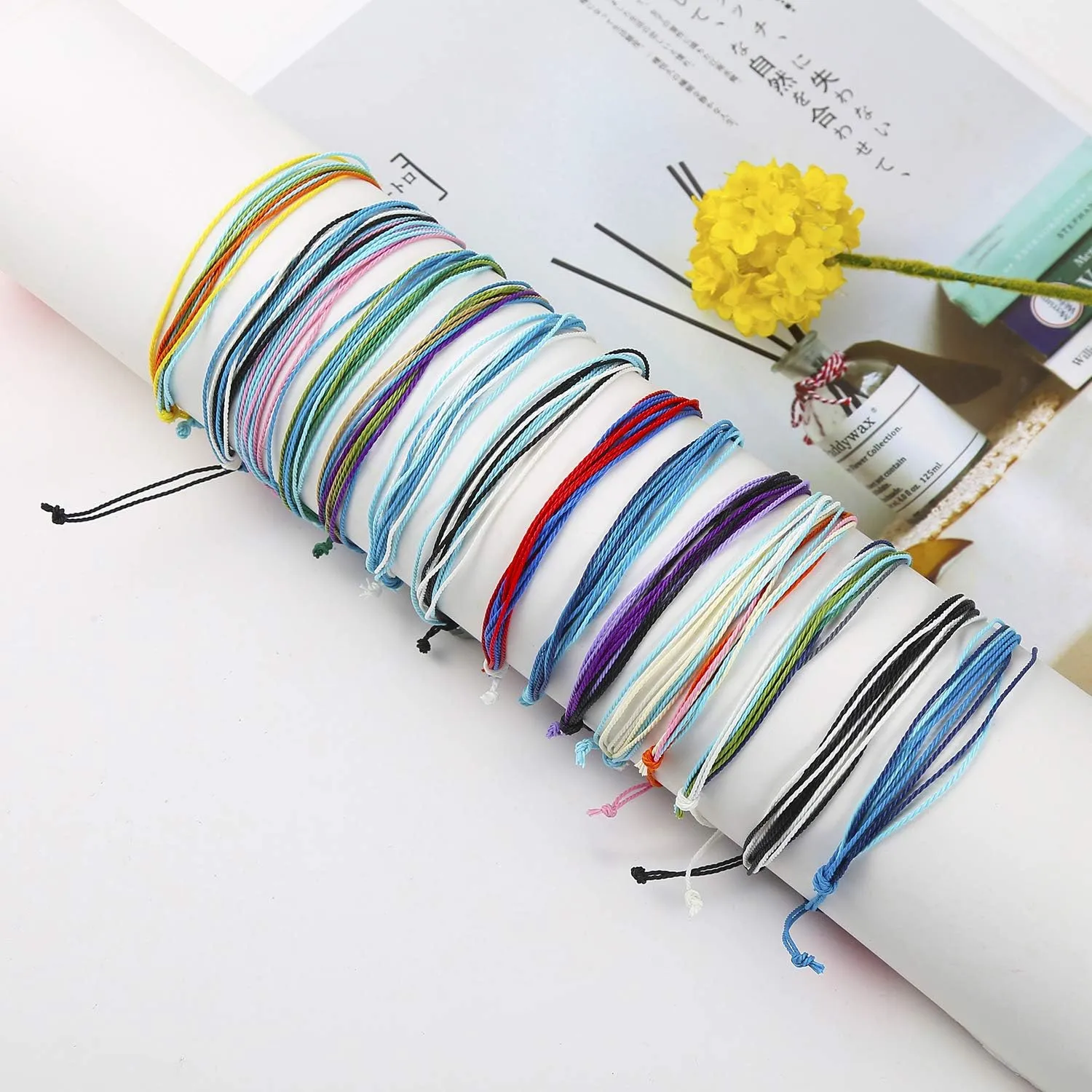 Starain Surf String Wave Bracelets for Women Boho Handmade Waterproof Adjustable Braided Beach Surfer Bracelets Set