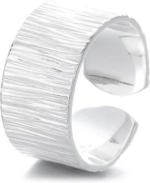Sterling Silver Open Adjustable Ring 925 Silver Rings for Women Thumb Sterling Silver Band Ring