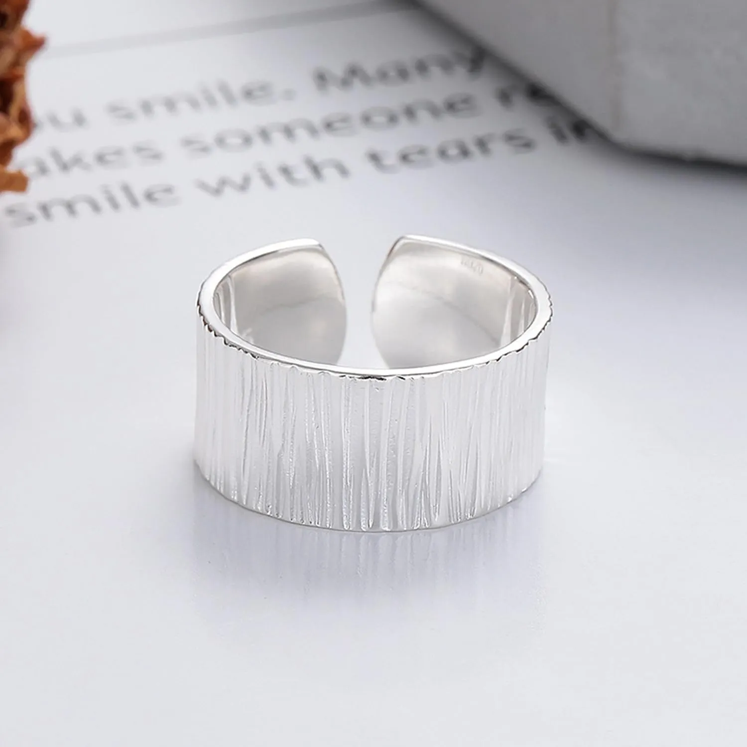 Sterling Silver Open Adjustable Ring 925 Silver Rings for Women Thumb Sterling Silver Band Ring