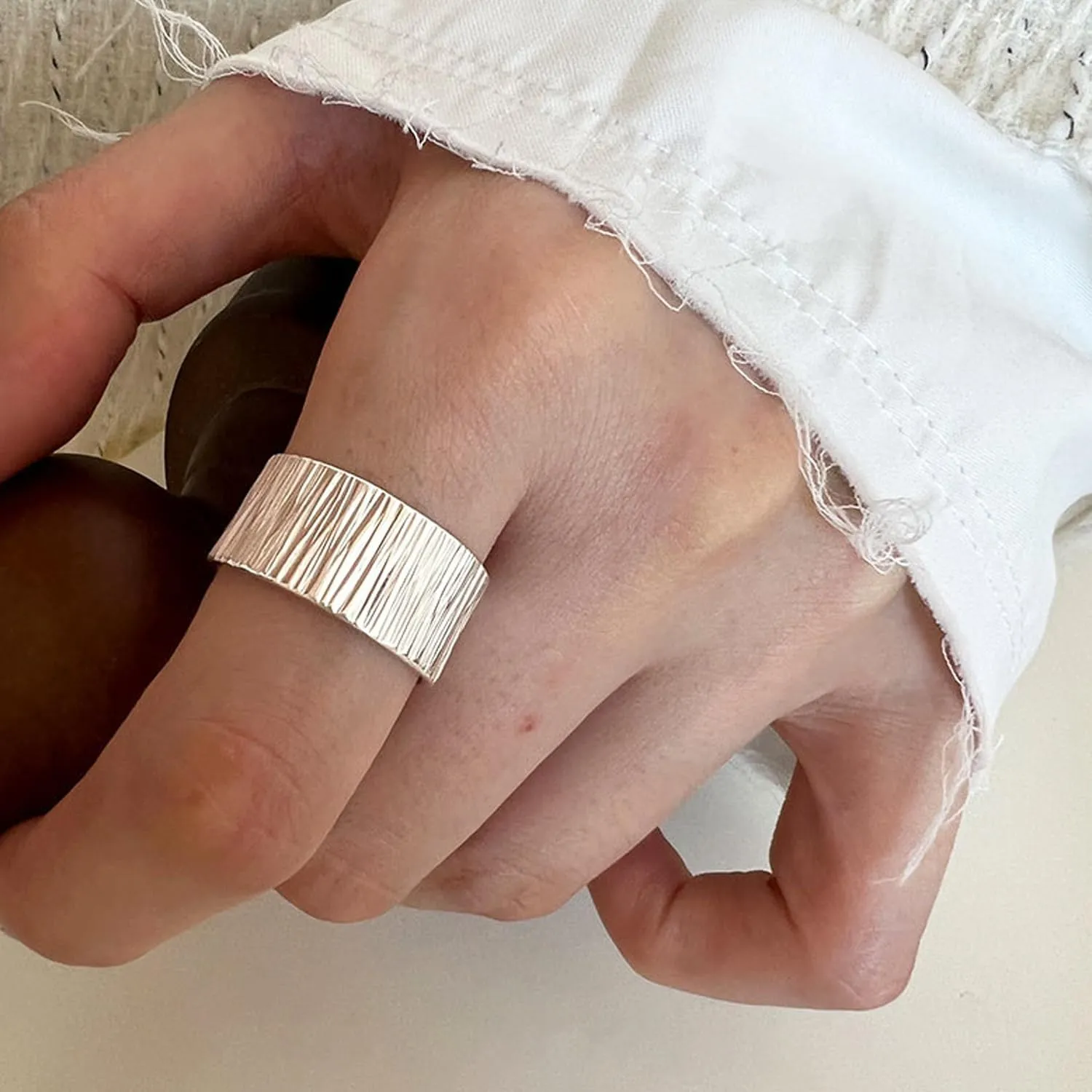 Sterling Silver Open Adjustable Ring 925 Silver Rings for Women Thumb Sterling Silver Band Ring