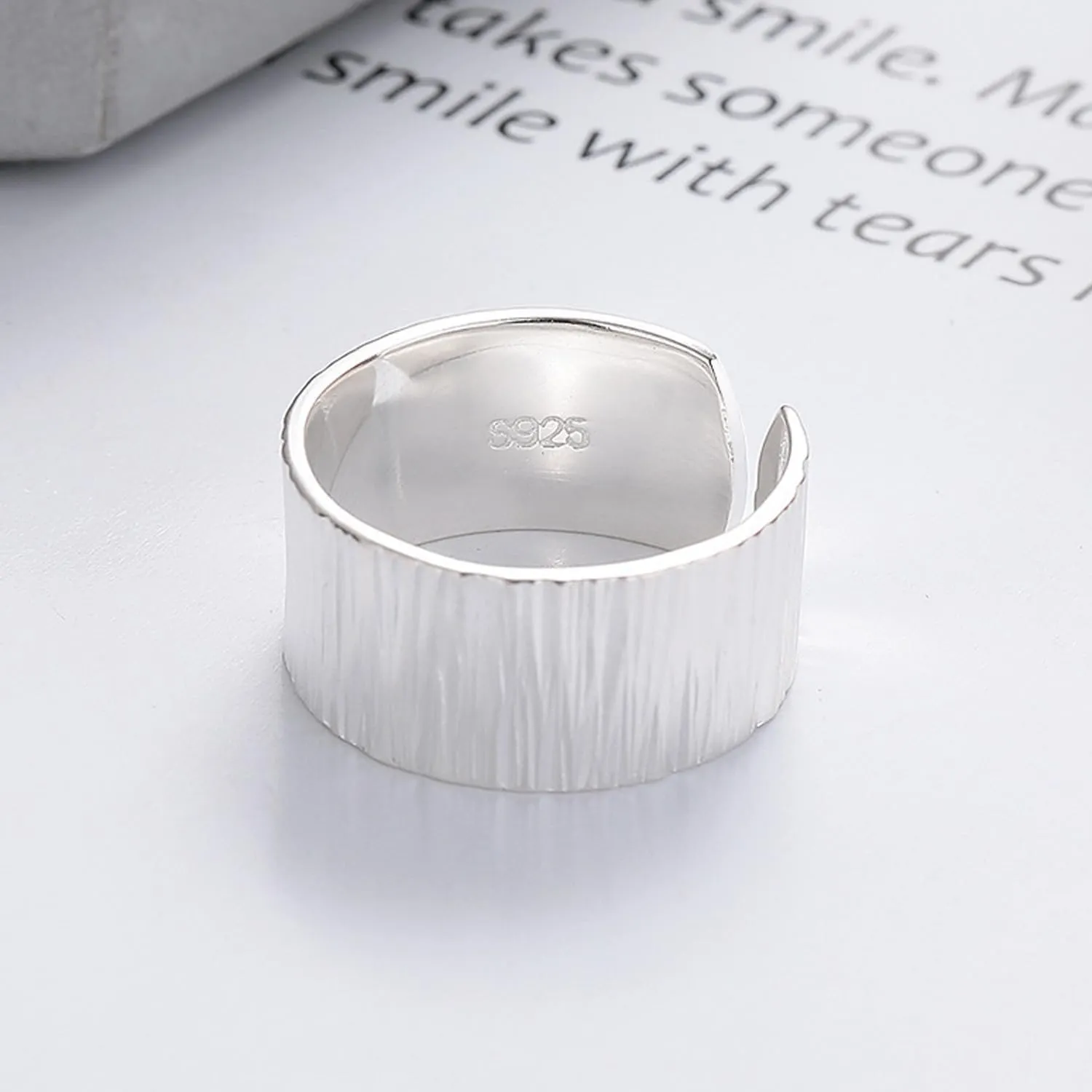 Sterling Silver Open Adjustable Ring 925 Silver Rings for Women Thumb Sterling Silver Band Ring