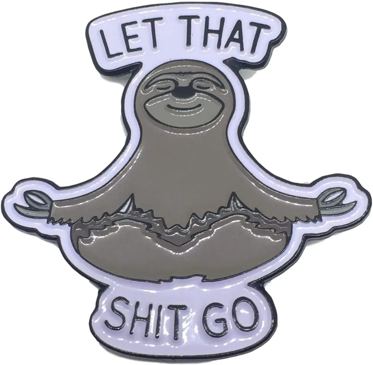 Stickeroonie Sloth Enamel Pins - Cute & Funny Pins for Backpacks, Hats, Jeans & Jackets - 1.4 Inches