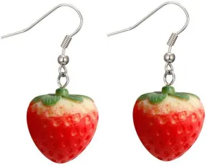 Strawberry Orange Fruit Earrings for Women Cute Drop Dangle Earrings,Boho Statement Dangle Watermelon Peach Apple Lemon Fruit Food Earrings